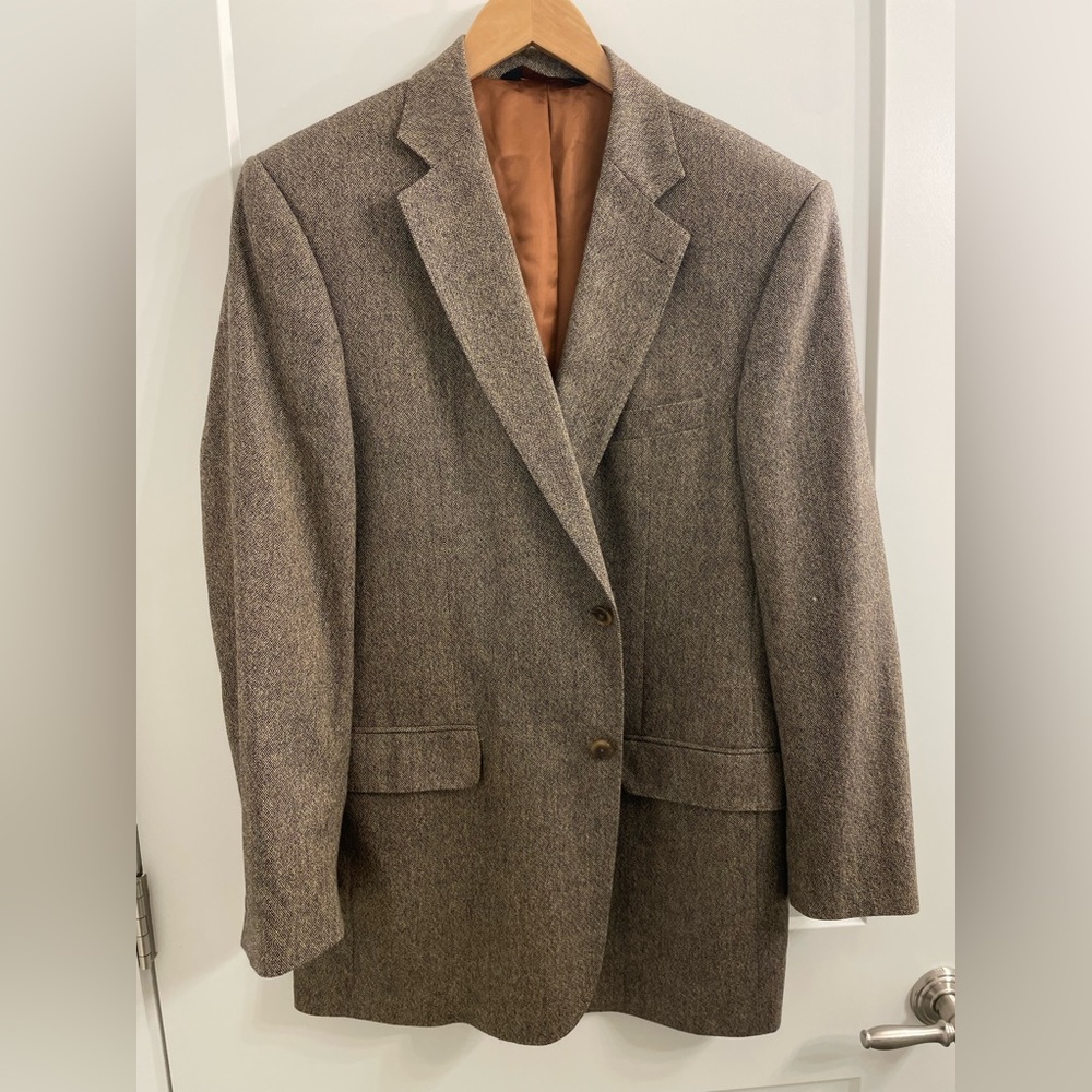 Jos. A. Bank Joseph Brown Birdseye Wool Cashmere Sport Coat 42L